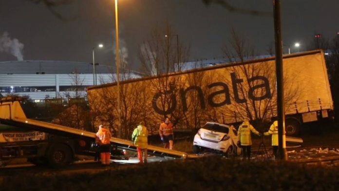 Heathrow airport car and lorry crash leaves three dead